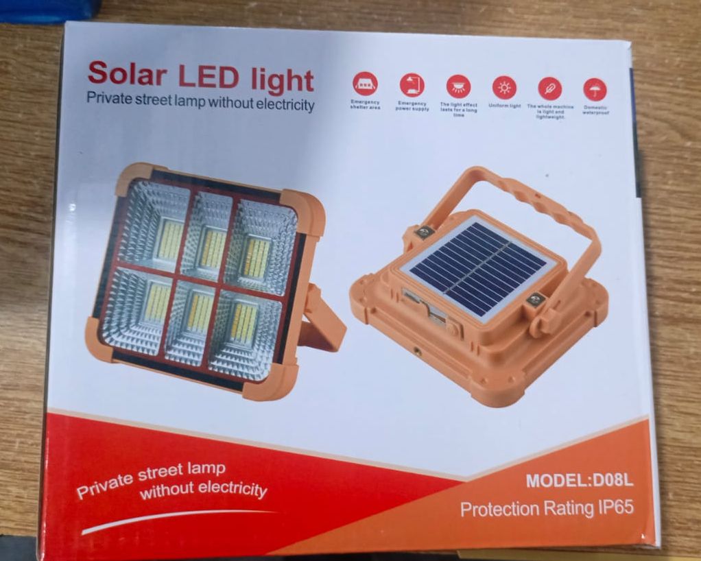 Outdoor LED Flood Light with Solar Panels (model D08L) View Gallery - Pakistan