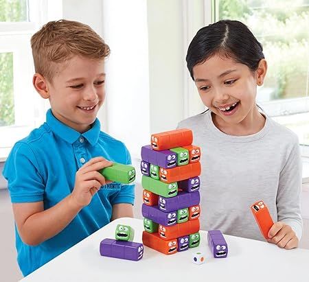 Wobbly Worms Tower Balancing Game | Tower Tumbling Stacking Board Games Building Blocks View Gallery - Pakistan