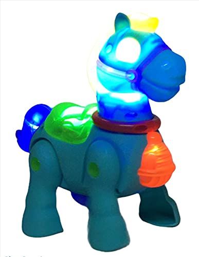 Walking Musical Pony Horse - Lights and Sounds - Interactive Kid Fun Toy (Random color) View Gallery - Pakistan