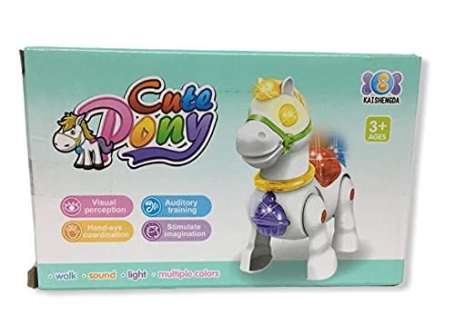 Walking Musical Pony Horse - Lights and Sounds - Interactive Kid Fun Toy (Random color) View Gallery - Pakistan