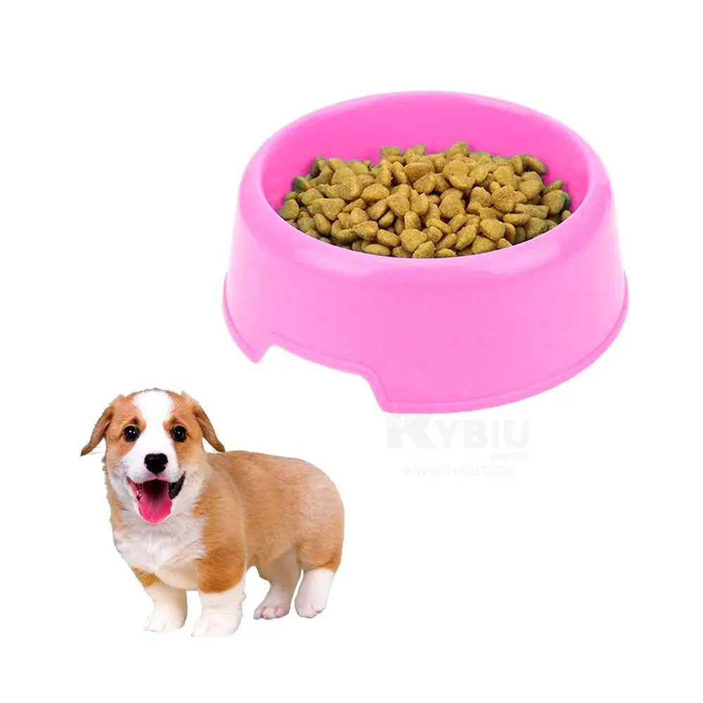 round  Shaped food bowl Pet Plastic food bowl (Random Color)  8 inch View Gallery - Pakistan