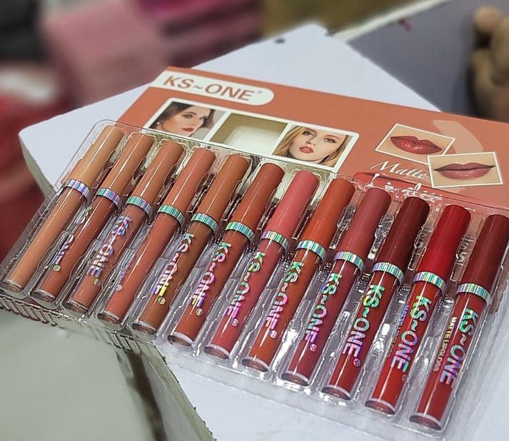 ( PACK OF 12 )KS-one liquid Matte lip gloss View Gallery - Pakistan