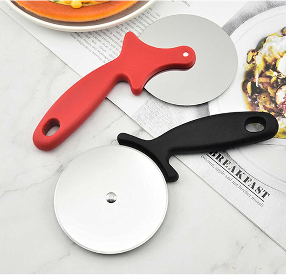 Pizza Cutter, Pizza r Big Size  Cooker Stainless Steel, Commercial Use, Kitchen Helper(random color) View Gallery - Pakistan