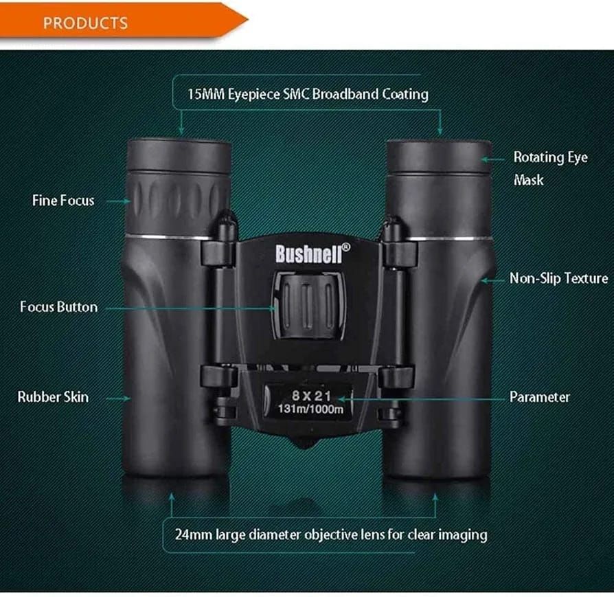 Telescope Compact Folding Binoculars with BAK4 Prism,HD Professional Vision Clear Bird Watching Binoculars for Kids View Gallery - Pakistan