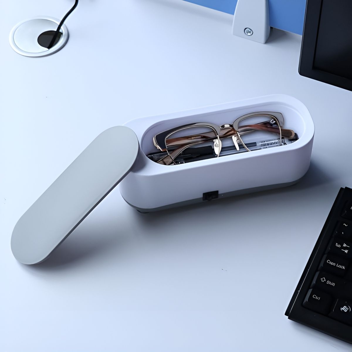 Ultrasonic Cleaner Jewelry Watch Eye Glasses Ring Makeup Brush Cleaning Machine (Random color) View Gallery - Pakistan