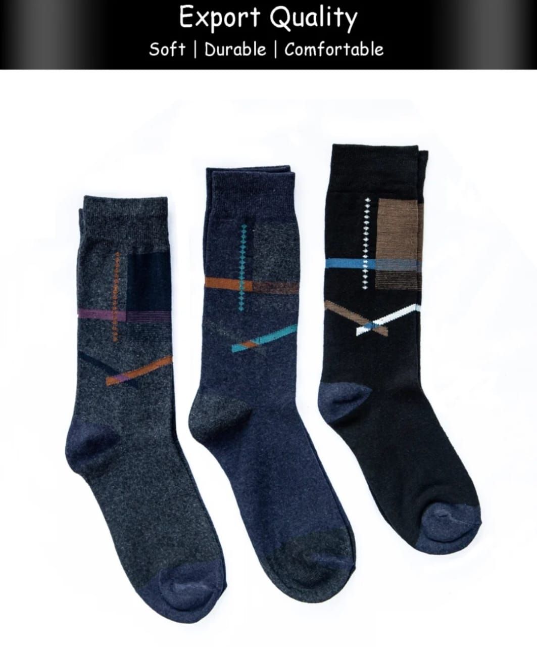 Pack Of 6 Men Socks Casual/Formal In best Different Pattern /Design View Gallery - Pakistan