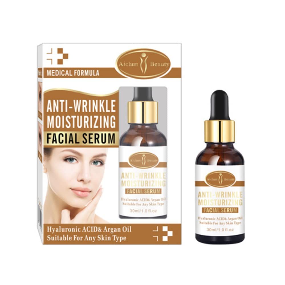 AICHUN BEAUTY Anti-Wrinkle Moisturizing Facial Serum - Hyaluronic Acid, Argan Oil - 2in1 Care - 30ml View Gallery - Pakistan