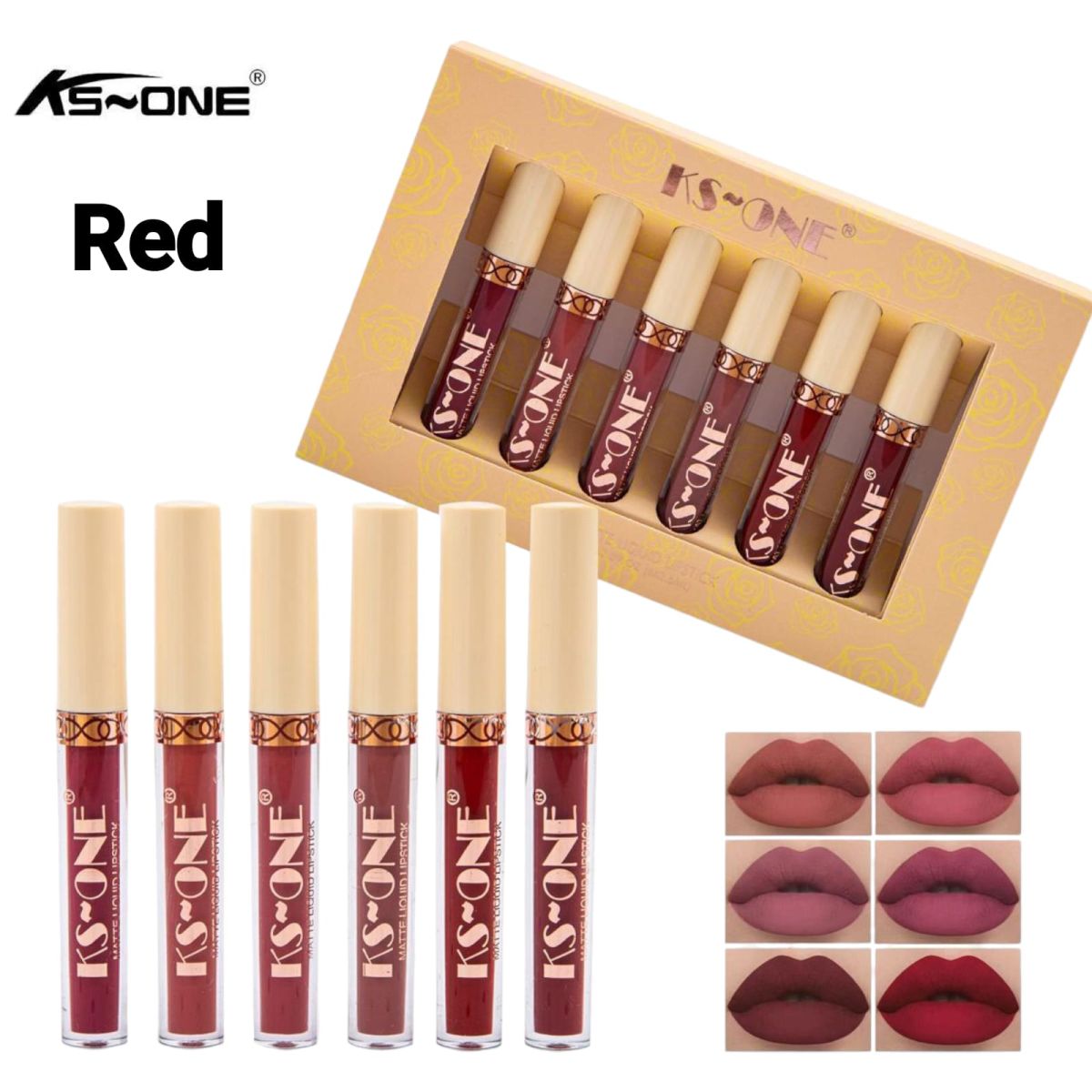 Set Of 6 Matte Liquid Lipstick, Long Lasting Matte Lipstick, Waterproof Matte Gloss Lipstick Set View Gallery - Pakistan