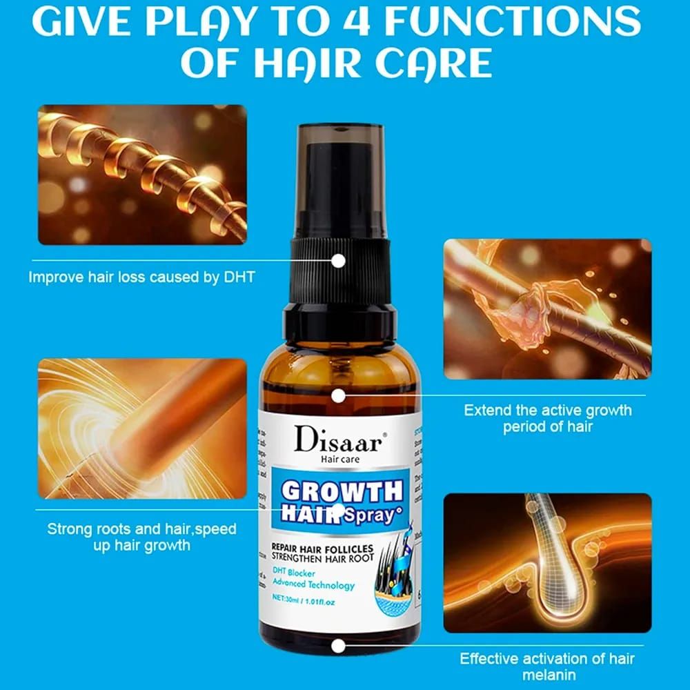 Original Growth Hair Oil Spray Repair Follicles Strengthen Hair Root DHT Blocker Nourishing 30ml View Gallery - Pakistan