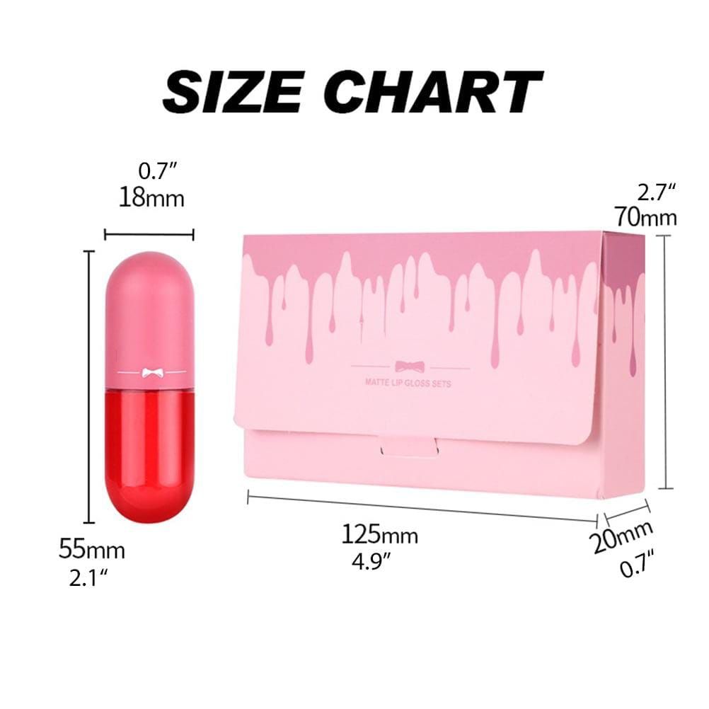 Pack of 5 Matte Lip Gloss Kit | 5 Capsule Matte Lipstick Set View Gallery - Pakistan