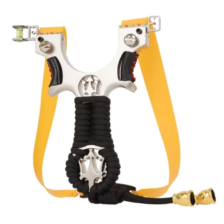 The Ultimate Slingshot Lot Imported Full Stainless Steel Body Laser Slingshot with Flat Rubber Band (Random design) View Gallery - Pakistan
