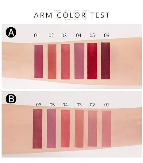 GEGEMOON 6 Colors Long Lasting Velvet Lips Tint Liquid Lipsticks Waterproof Non-Stick Cup Lip-gloss Gift Set View Gallery - Pakistan