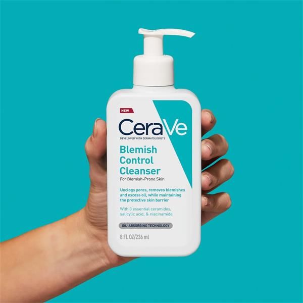 CeraVe Blemish Control Face Cleanser with 2% Salicylic Acid &amp; Niacinamide for Blemish-Prone Skin (236ml) View Gallery - Pakistan