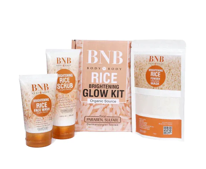 BNB Whitening Rice Extract Bright &amp; Glow Kit View Gallery - Pakistan