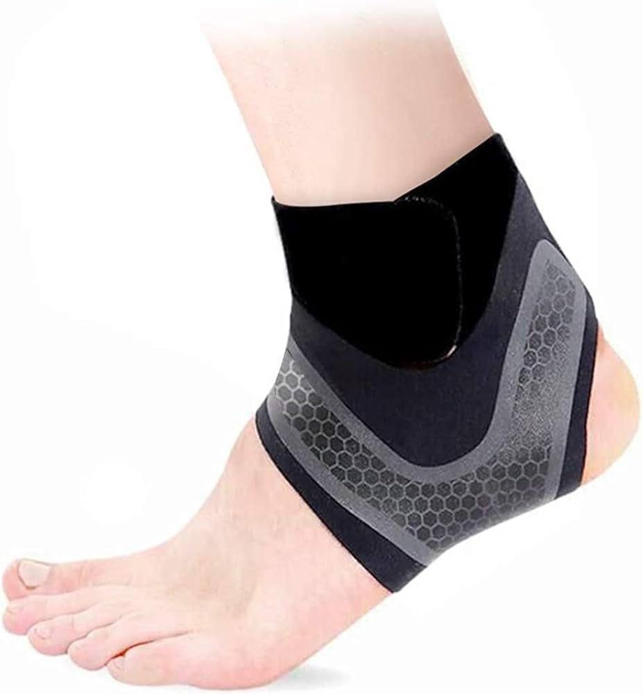 1 Pcs Right Foot Breathable Ankle Brace for Sprained Ankle,Stabilize Ligaments,Prevent Re Injury for men &amp;amp; women with Adjustable Wrap