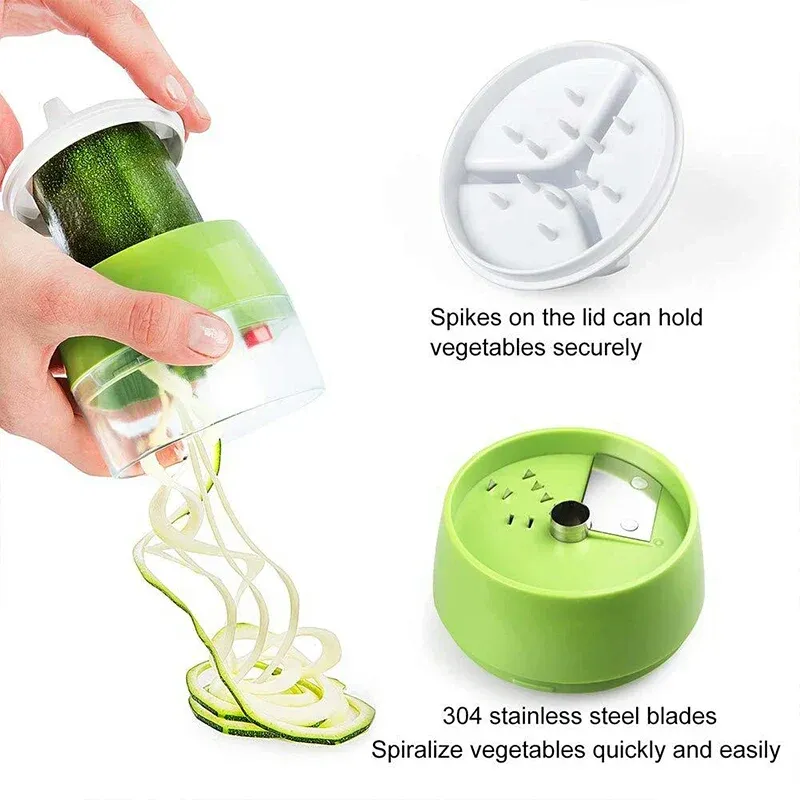 4in1 Vegetable Spiral Cutter / BPA-Free ABS plastic materials and 304 stainless steel blades View Gallery - Pakistan