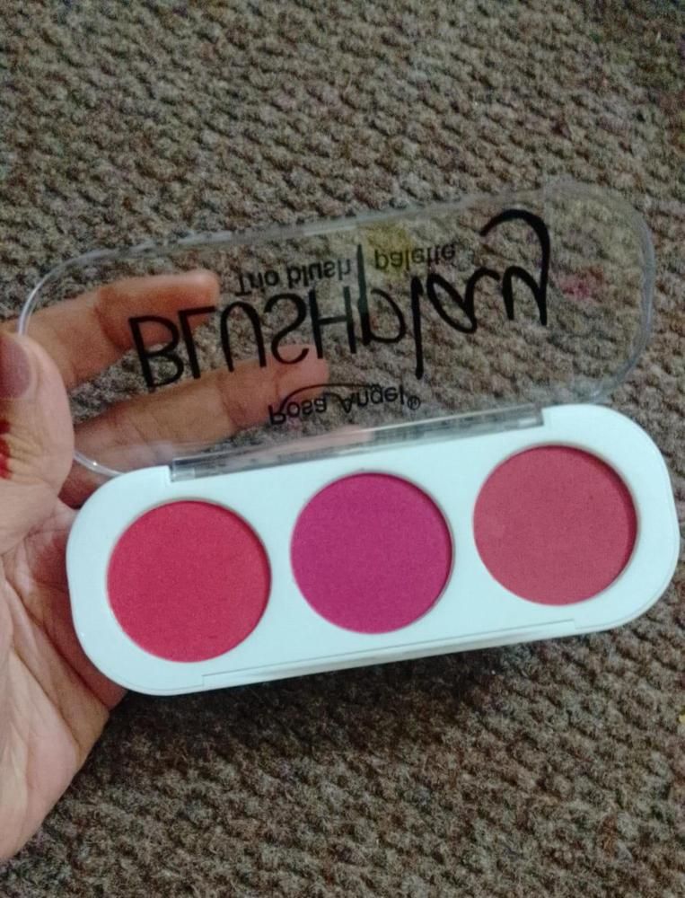 3 Color Makeup Blush Palette Mineral Powder Red Rouge Long Lasting Natural Cheek Blusher (random color) View Gallery - Pakistan
