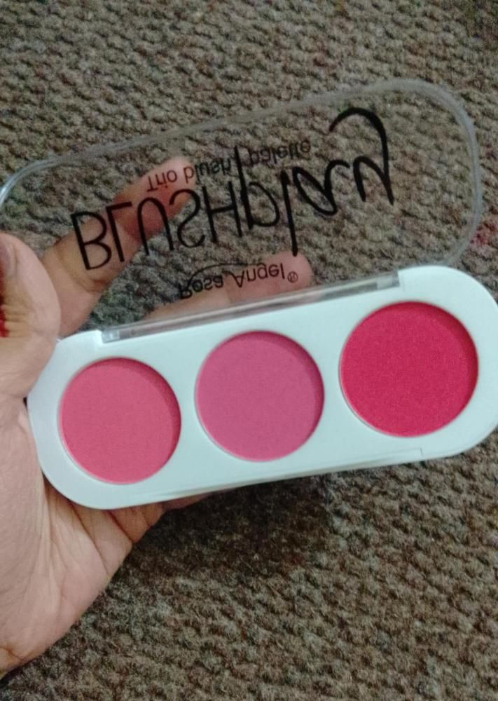 3 Color Makeup Blush Palette Mineral Powder Red Rouge Long Lasting Natural Cheek Blusher (random color) View Gallery - Pakistan