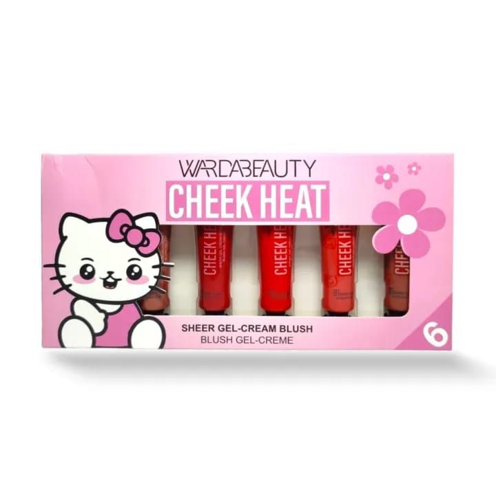 Pack of 6 Cheek Heat Shimmer Gel-Cream Blush,
