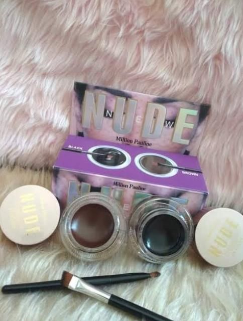 2 in 1 eyebrow gel with 2 brush