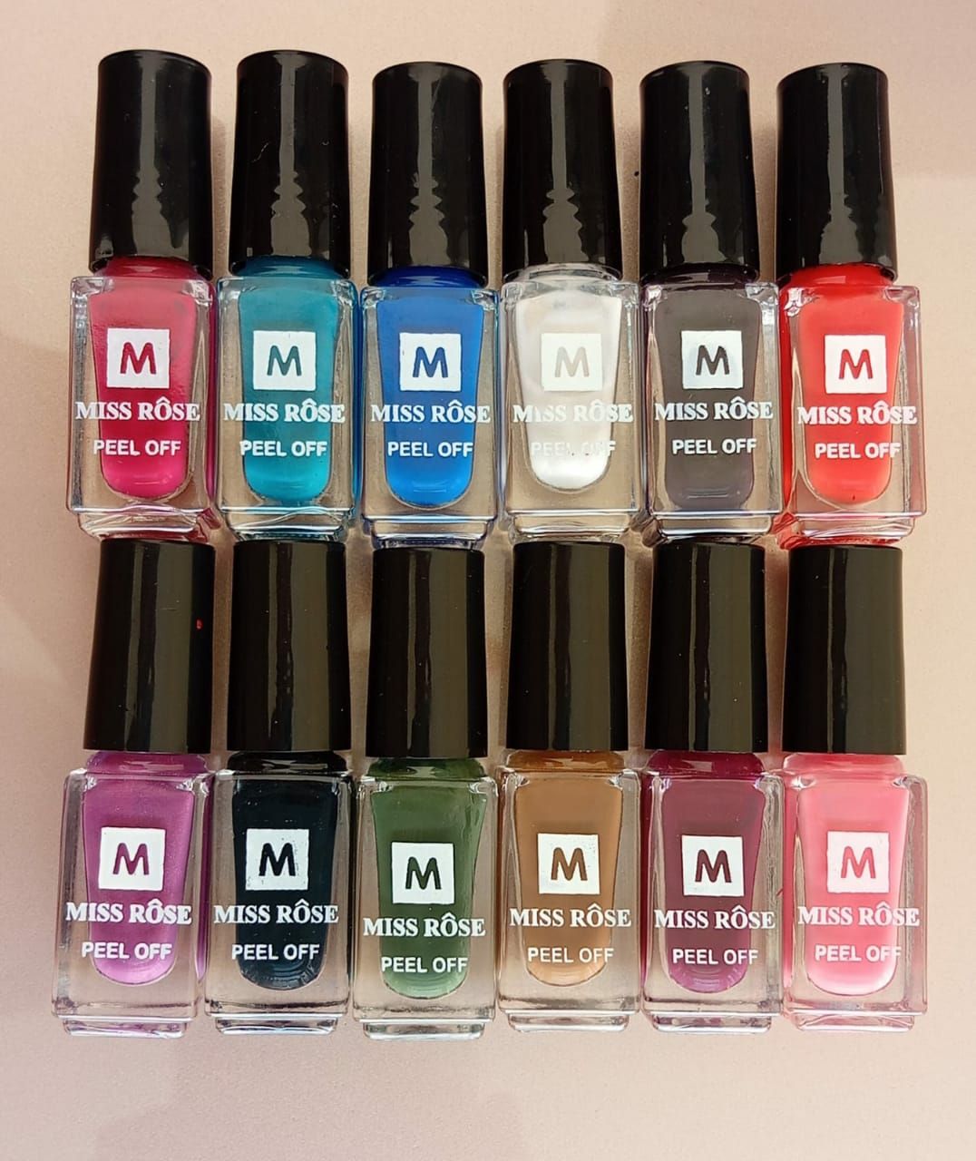 Pack Of 6 Miss rose peel off nail polish View Gallery - Pakistan