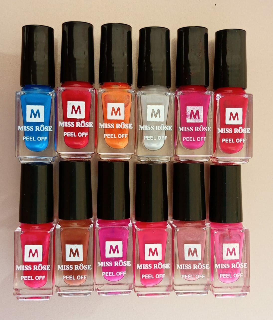 Pack Of 6 Miss rose peel off nail polish View Gallery - Pakistan