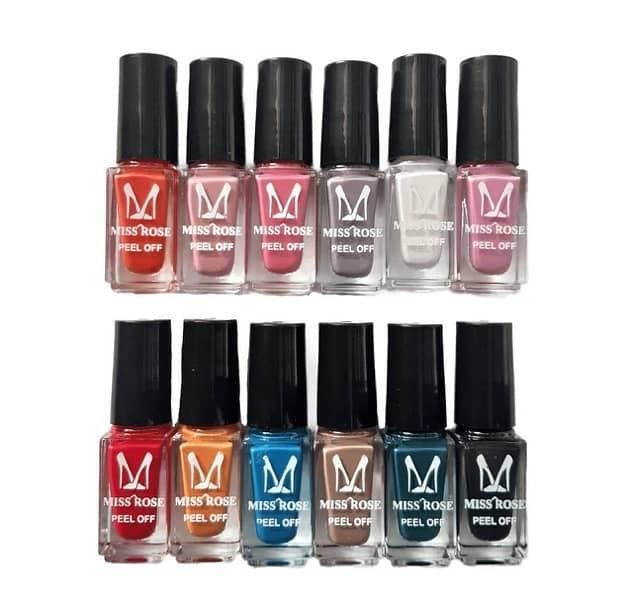 Pack Of 6 Miss rose peel off nail polish View Gallery - Pakistan
