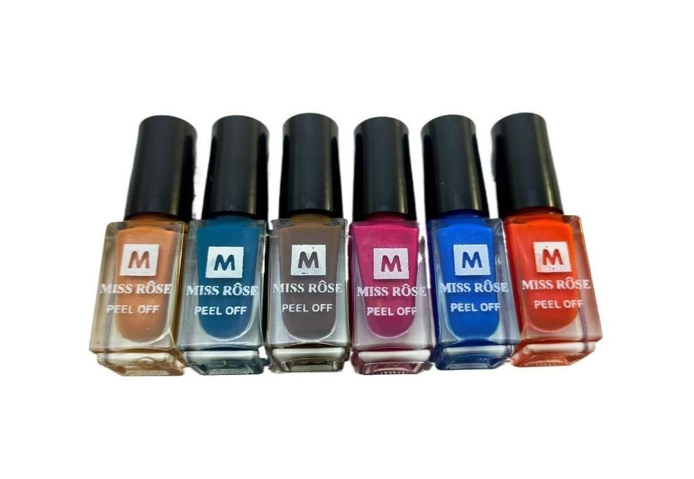 Pack Of 6 Miss rose peel off nail polish View Gallery - Pakistan