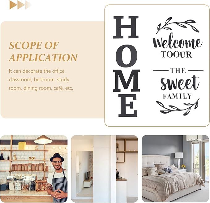 3d Wall art Welcome to Our Home the Sweet Family Wall Decoration for Home Office Dorm View Gallery - Pakistan