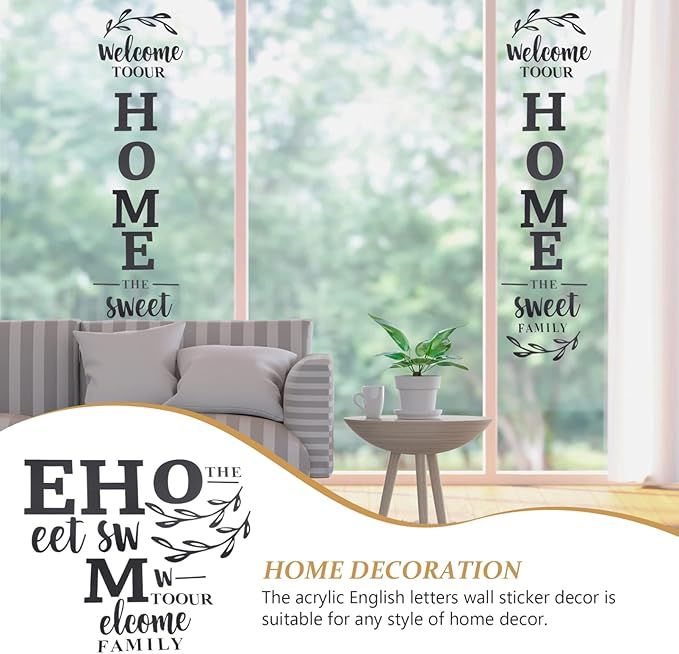 3d Wall art Welcome to Our Home the Sweet Family Wall Decoration for Home Office Dorm View Gallery - Pakistan