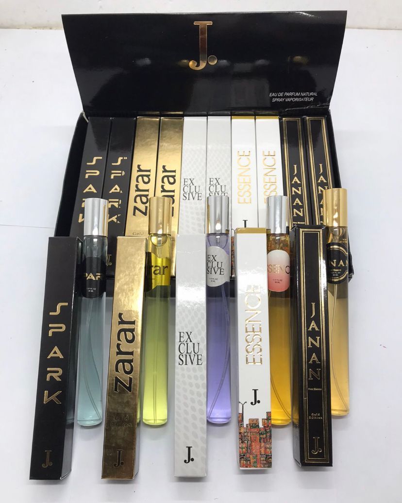 Pack of 20 - J. Pen Perfume set | Junaid Jamshed Multi Fragrance Pencil Pocket Perfume
