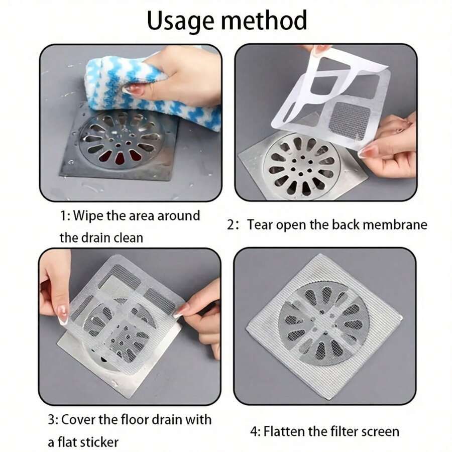 Pack of 10 - Multifunctional Sticker Drainer Net for bathroom, kitchen etc | Window Screen Repair Patches View Gallery - Pakistan