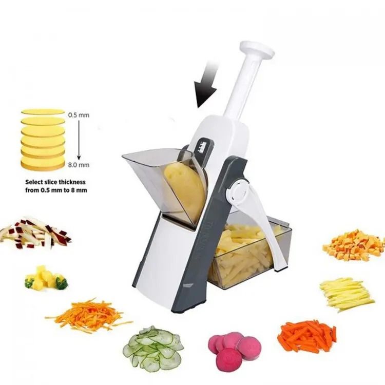 Mandoline Vegetable Cutter Slicer Chopper | Multi-function Cutter Vertical Vegetable Cutter Kitchen Shredder Grater single blade  (random color)