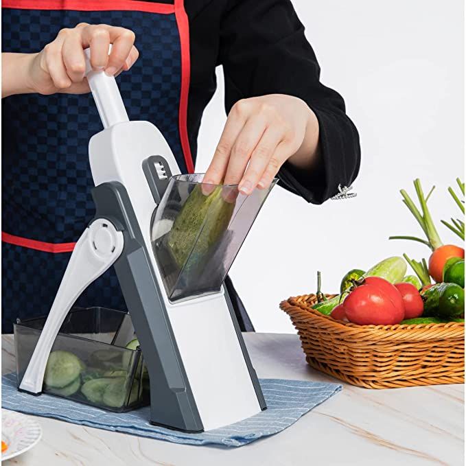 Mandoline Vegetable Cutter Slicer Chopper | Multi-function Cutter Vertical Vegetable Cutter Kitchen Shredder Grater single blade  (random color) View Gallery - Pakistan