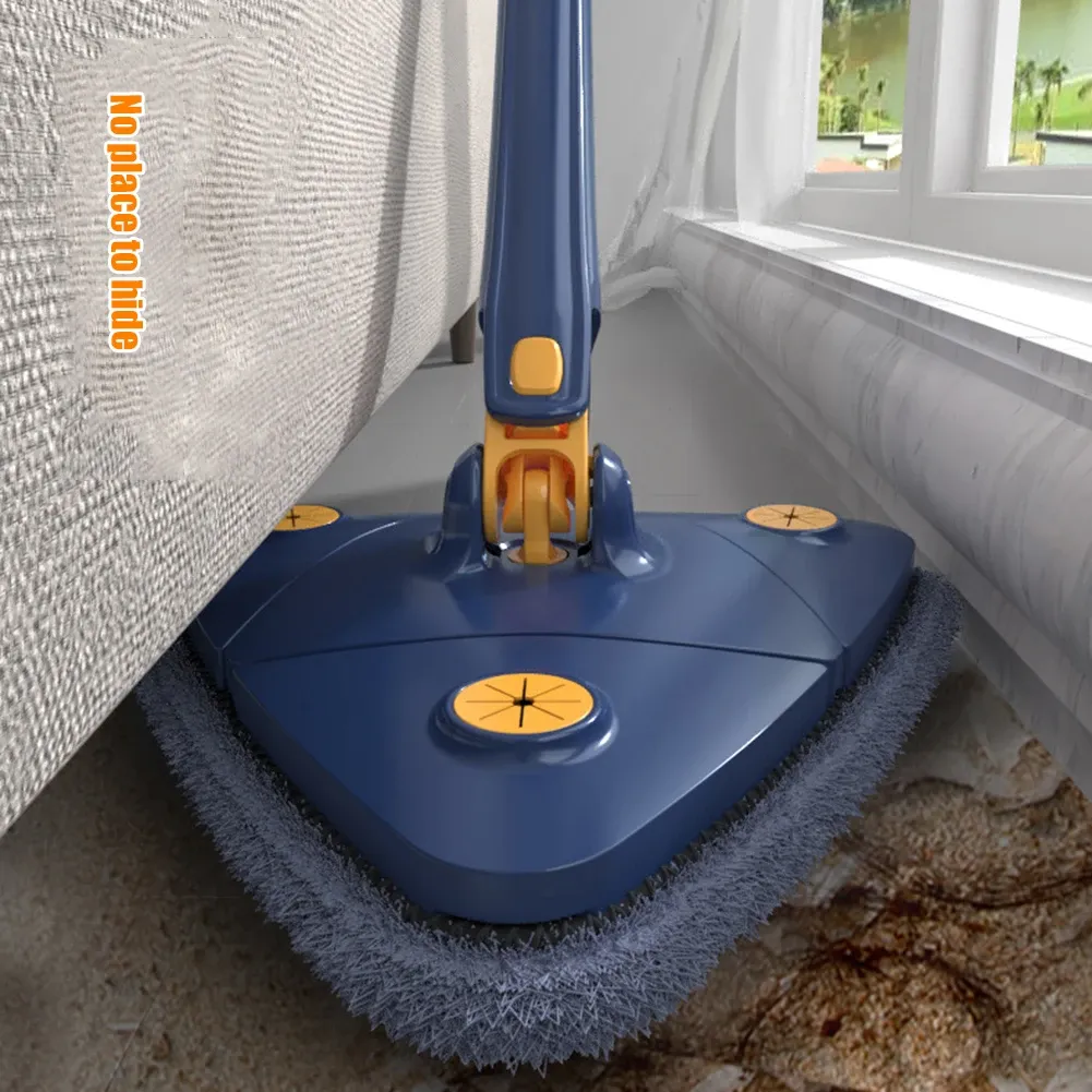 Extendable Triangle Mop 360 Twist Squeeze Window Glass Toilet Bathroom Floor Household Cleaning Ceiling Dusting (Random color) View Gallery - Pakistan