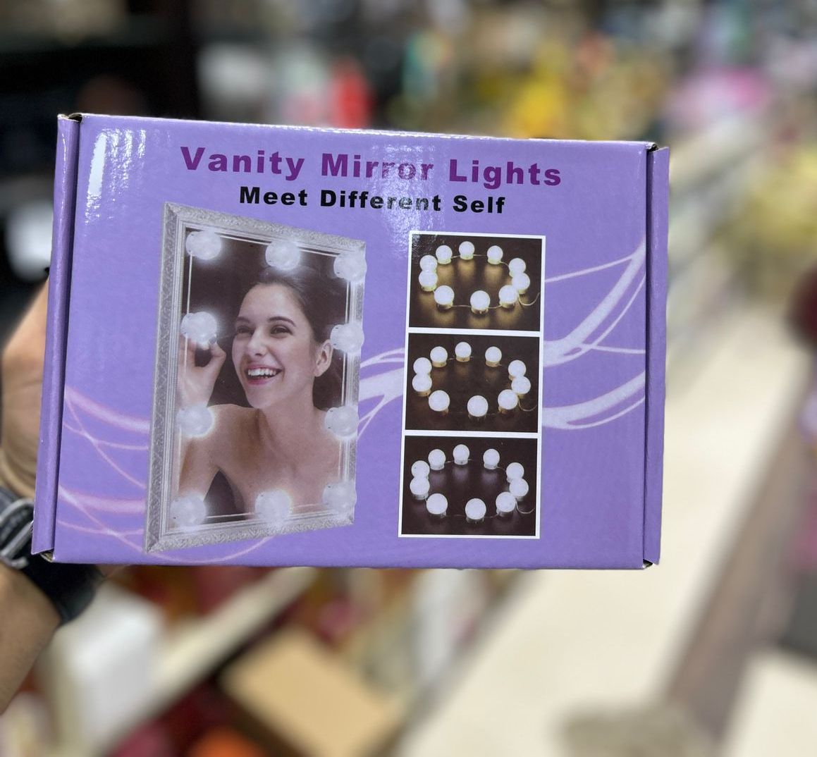 Vanity Mirror Fill 10Pc Light Bulb | Changeable Luminance 3 Colors LED USB String Dimmable Vanity Light View Gallery - Pakistan