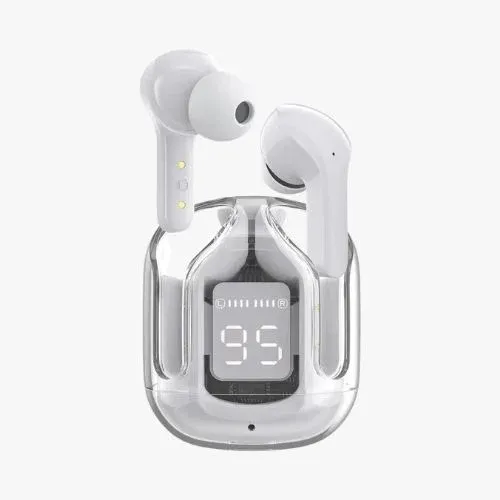 Air31 Earbuds Wireless Crystal Transparent body | Air 31 Bluetooth Ear Bud - with pouch (random color) View Gallery - Pakistan