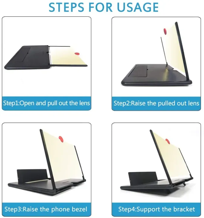 F3 Mobile Screen Magnifier | Enlarged Mobile Screen Amplifier Large Screen Eyes Protection (Random color) View Gallery - Pakistan