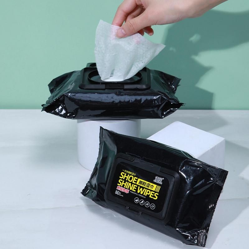 Disposable Shoe Cleaning Wipes | Quick Shine Clean Wet Wipes (80 Wipes In 1 Packet) View Gallery - Pakistan