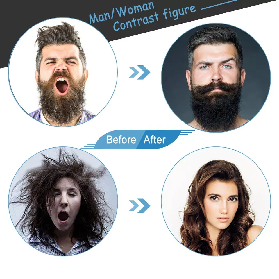 Rechargeable Hair Curler Beard Shawl Comb Multi functional Hair Straightener Comb Brush - Imported View Gallery - Pakistan