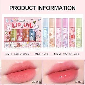 pack of 6 Lip Oil for winters  Glossy lips View Gallery - Pakistan