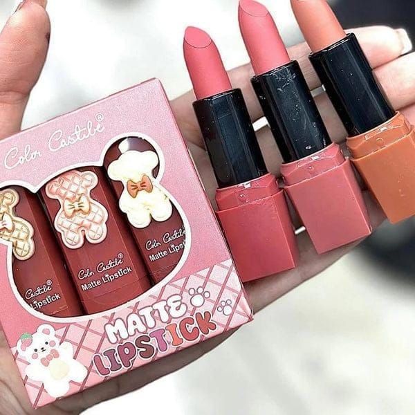 pack of 3 Color castle pigmented lipsticks pack View Gallery - Pakistan