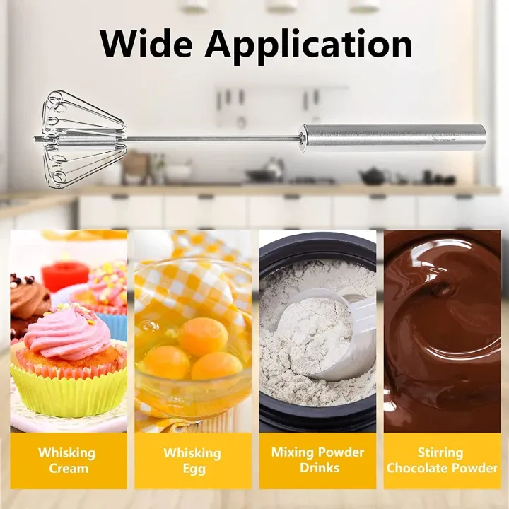 Whisk Manual Hand Push Mixer &amp; Egg beater big size View Gallery - Pakistan