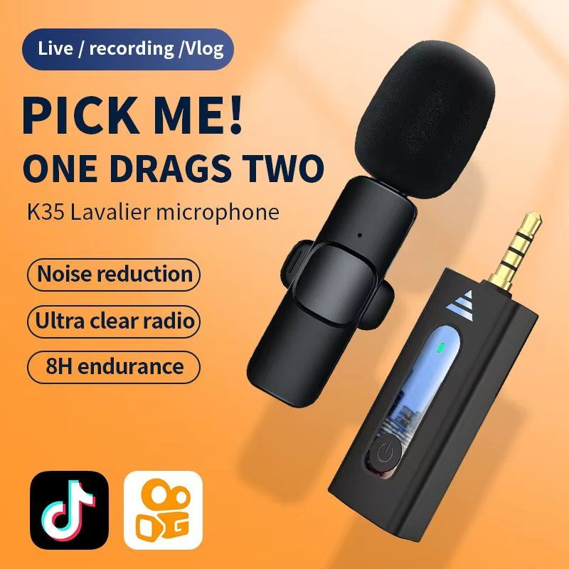 ULTIMATE K35 Professional Vlogging High Quality Collar Wireless Microphone View Gallery - Pakistan