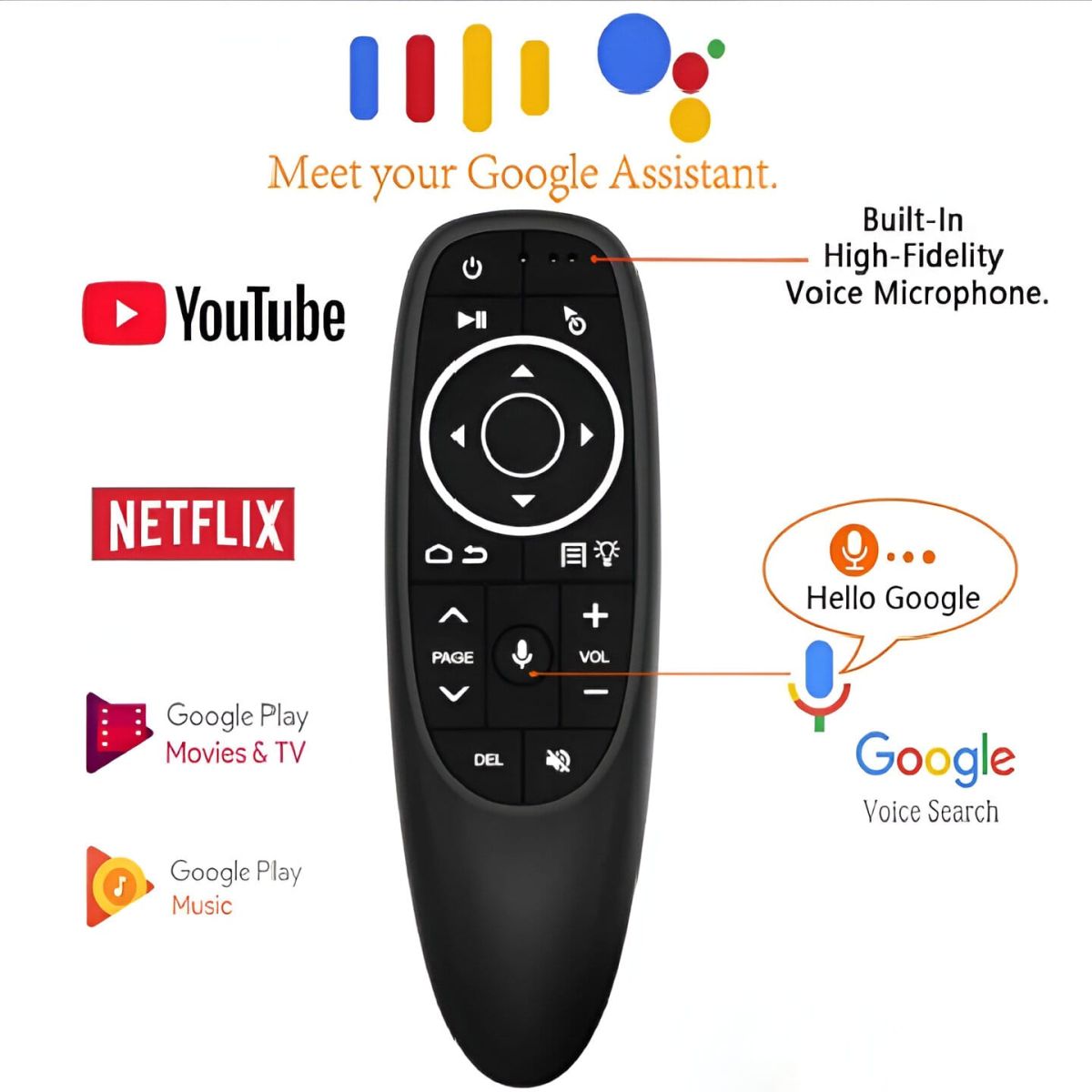 Wireless Air Mouse With Voice Control YouTube, Netflix For Android mobile and Smart TV and tablets View Gallery - Pakistan