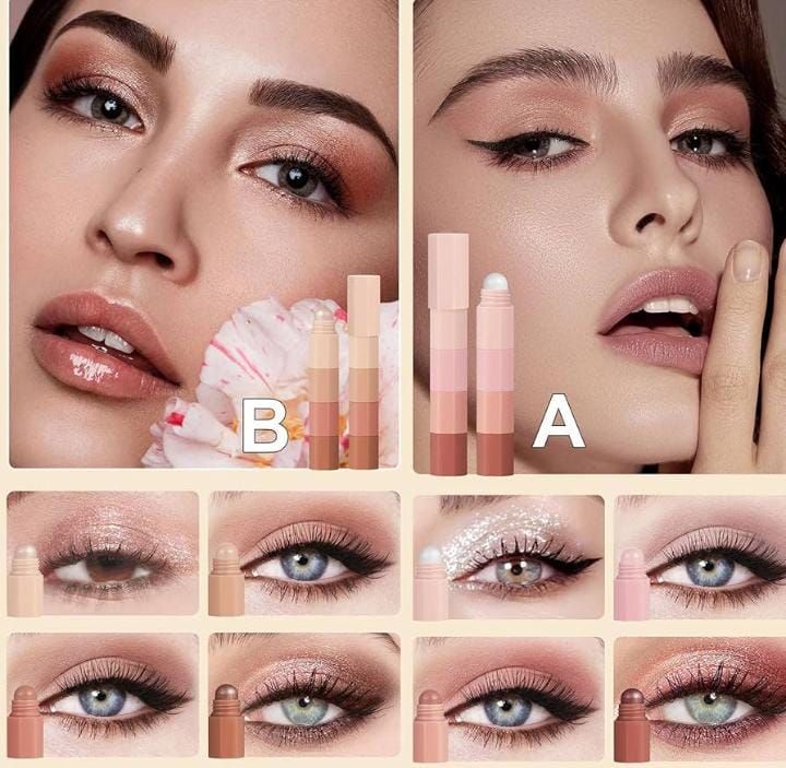 (one pcs ) 4 in 1 eye makeup pen (random color)  without box View Gallery - Pakistan