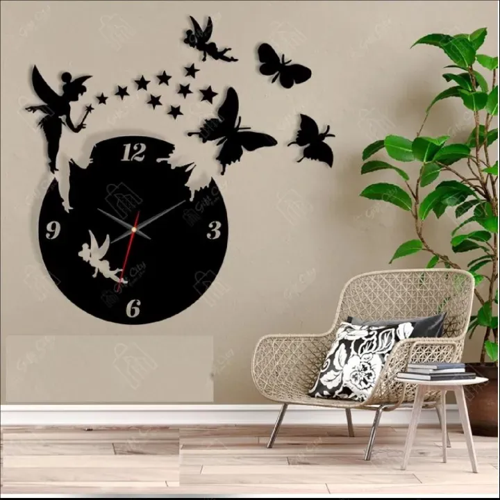 3d wall clock with light Wooden Clock With Light And Premium Design View Gallery - Pakistan