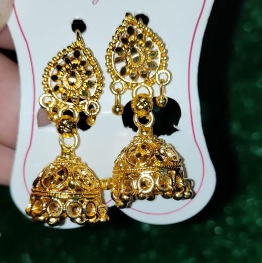 1 Pair Golden antique jhumke