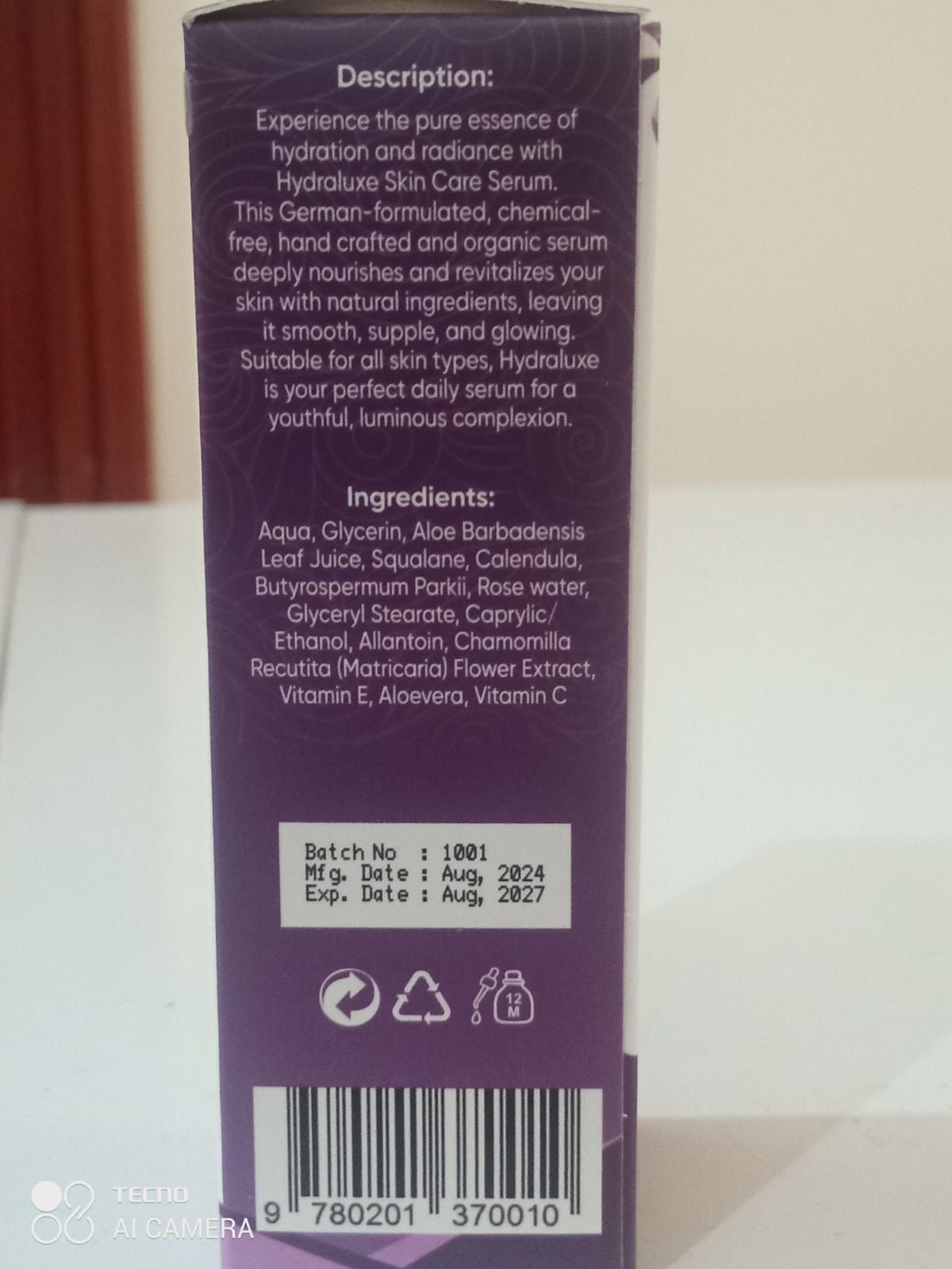 KC Hydraluxe Skin care Serum  | Natural Purity &amp; Radiance 30 ml / 1.01 fl. oz. View Gallery - Pakistan