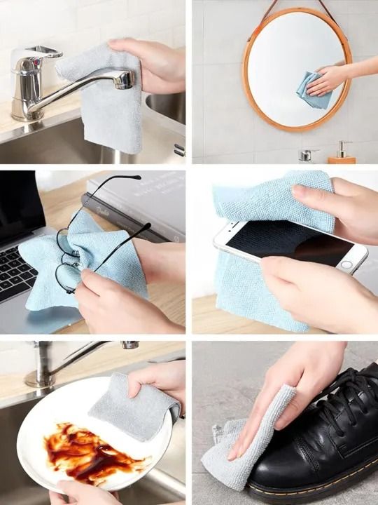 Microfiber Towel Reusable Pack of 20 Pcs Box Random Color View Gallery - Pakistan